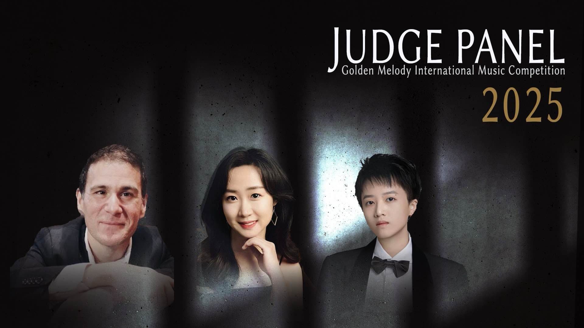 2025 Golden Melody judge panel — Dr. Silvanio Reis, Xu Guo, Nina Yang Zhang